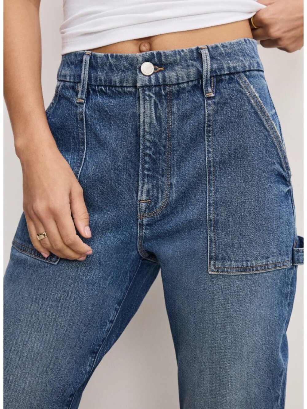 Good American High Waist Straight Leg Boyfriend Jeans - Picture 5 of 6